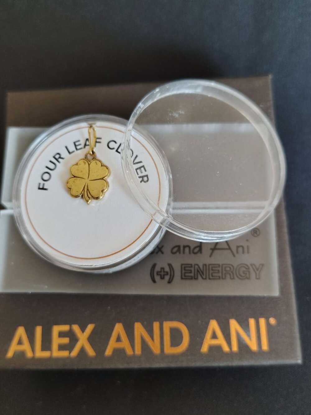 Alex and Ani Four Leaf Clover 14kt Necklace Charm  901